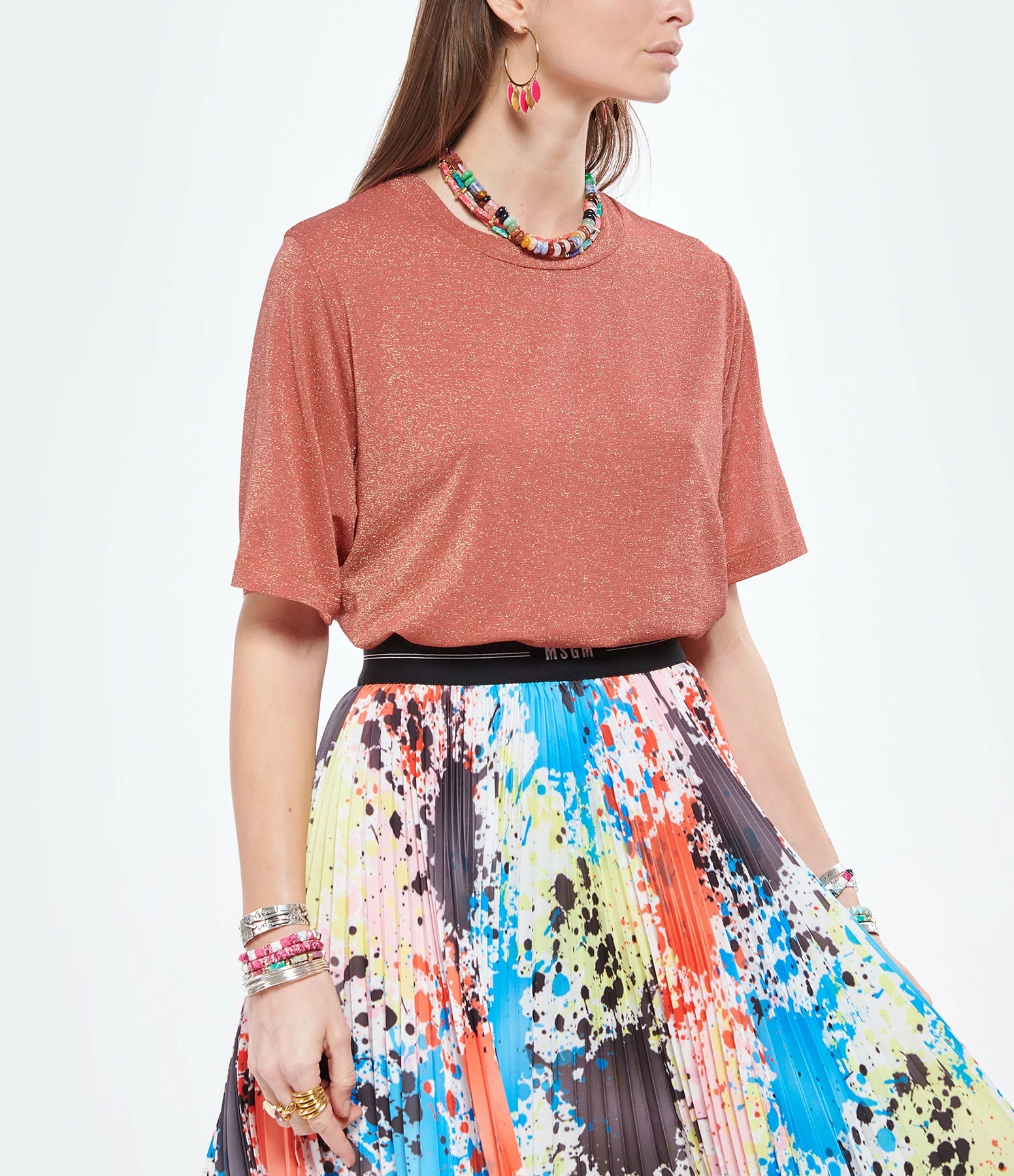 Momoni Tee-shirt Iora Corail 3 Momoni Tee-shirt Iora Corail – Image 3