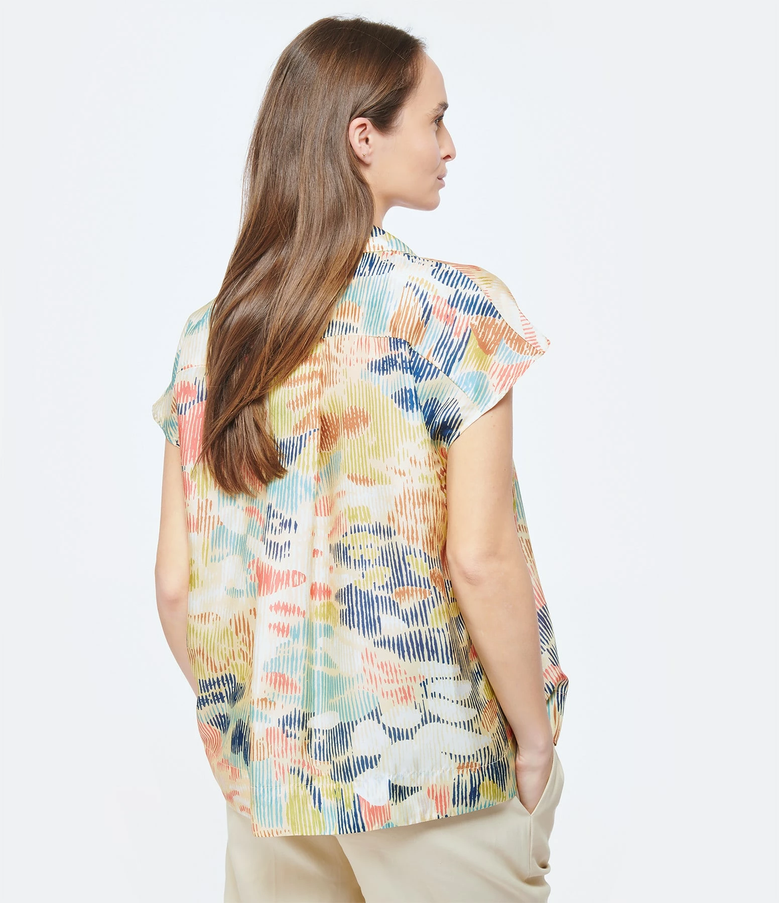 Momoni Chemise Agnes Soie Multicolore 4 Momoni Chemise Agnes Soie Multicolore – Image 4