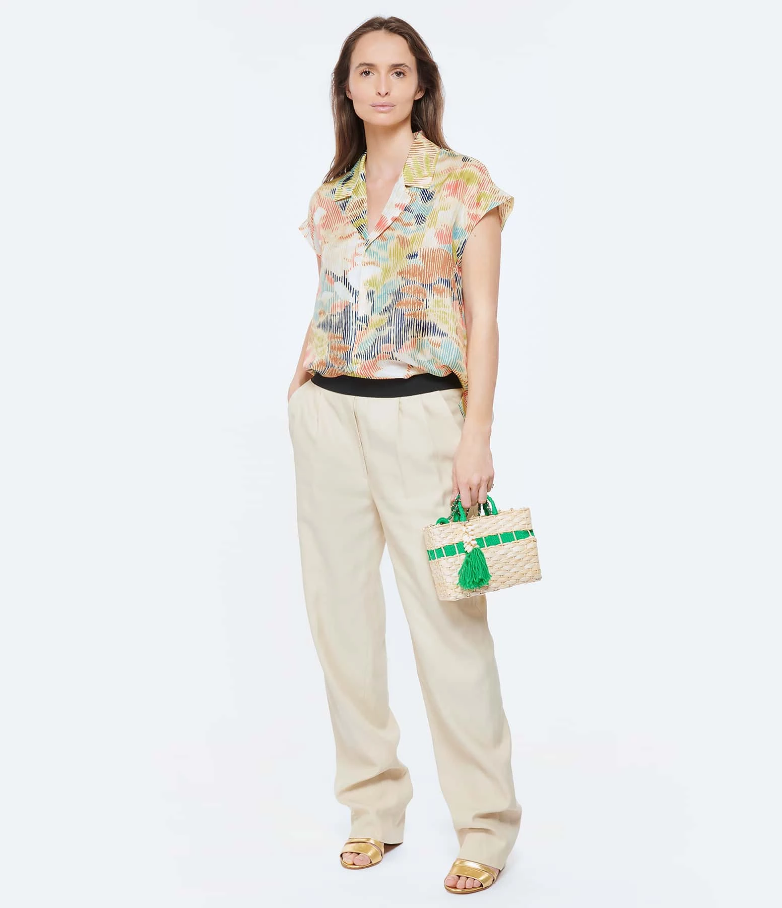 Momoni Chemise Agnes Soie Multicolore 5 Momoni Chemise Agnes Soie Multicolore – Image 5