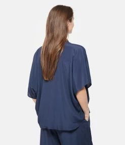 Momoni Chemise Brooklyn Bleu Nuit -Majestic Filatures shop momon look20230131 431