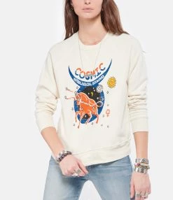 MOTHER Sweatshirt The Square Coton Cosmic -Majestic Filatures shop mothe look20220126 246