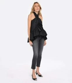 MSGM Top Noir à Nouer 7 MSGM Top Noir à Nouer -Majestic Filatures shop msgm3 look20230111 681