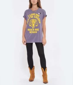 NEWTONE Tee-shirt Trucker Nevada Coton Violet Grape -Majestic Filatures shop newto look20220831 378