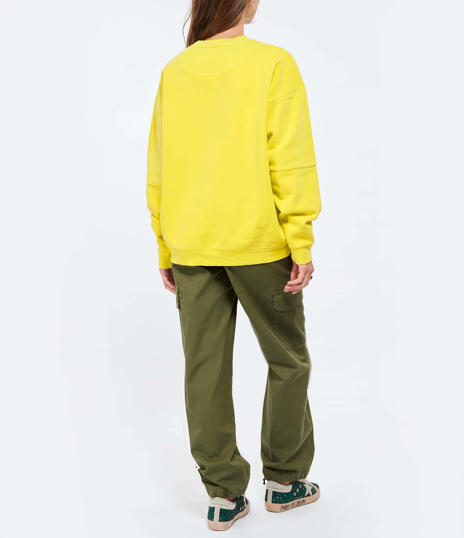 NEWTONE Sweatshirt Roller City Coton Jaune Sun 4 NEWTONE Sweatshirt Roller City Coton Jaune Sun – Image 4
