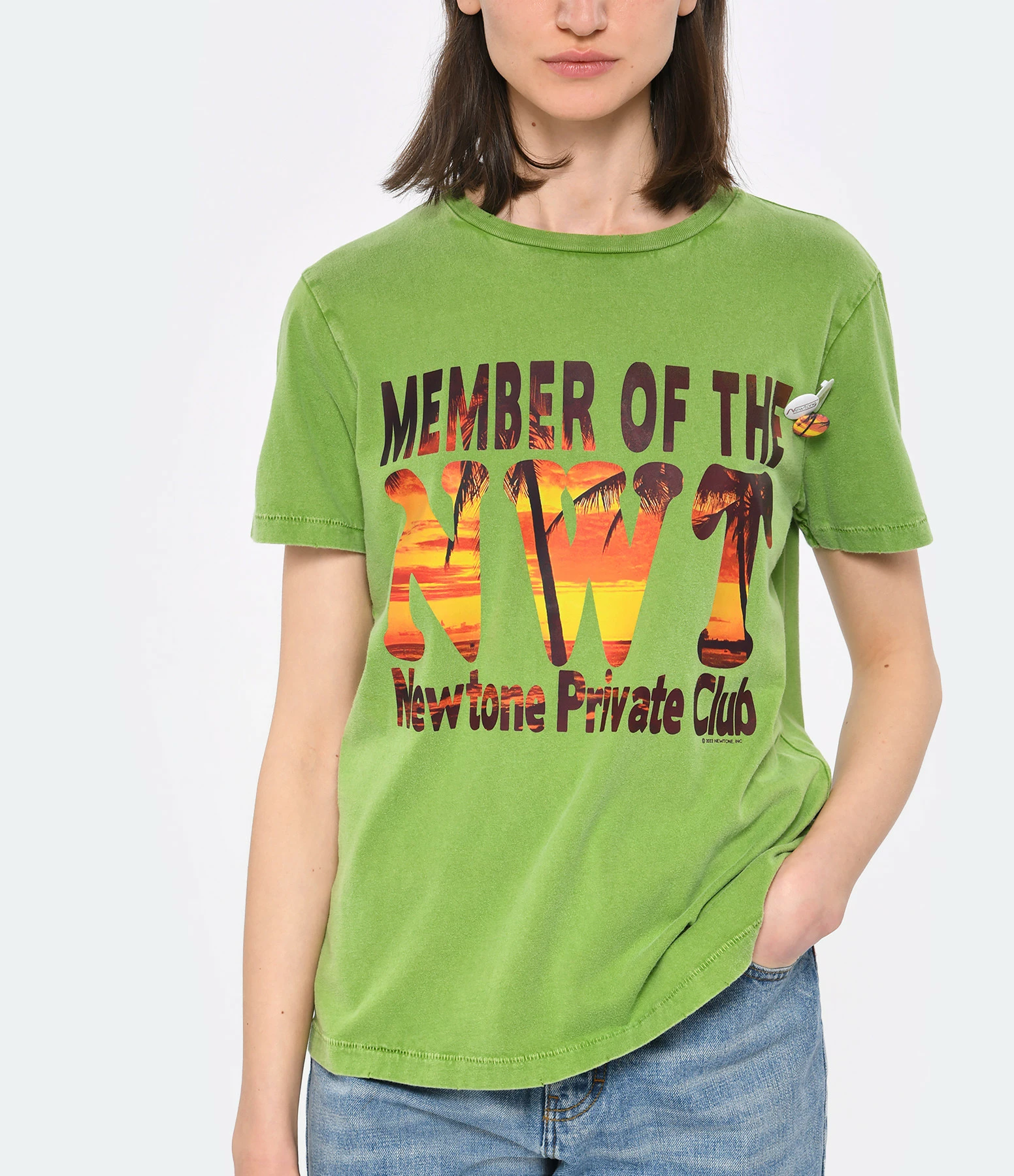 NEWTONE Tee-shirt Starlight Sunset Coton Aloe 2 NEWTONE Tee-shirt Starlight Sunset Coton Aloe – Image 2