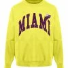 NEWTONE Sweatshirt Roller City Coton Jaune Sun