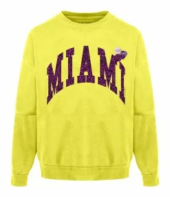 NEWTONE Sweatshirt Roller City Coton Jaune Sun
