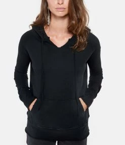 NILI LOTAN Sweatshirt Janie Coton Noir Délavé 8 NILI LOTAN Sweatshirt Janie Coton Noir Délavé -Majestic Filatures shop nilil look20200720 195 1