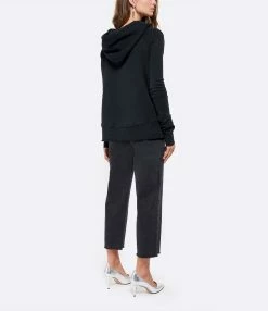 NILI LOTAN Sweatshirt Janie Coton Noir Délavé 11 NILI LOTAN Sweatshirt Janie Coton Noir Délavé -Majestic Filatures shop nilil look20200720 197 1