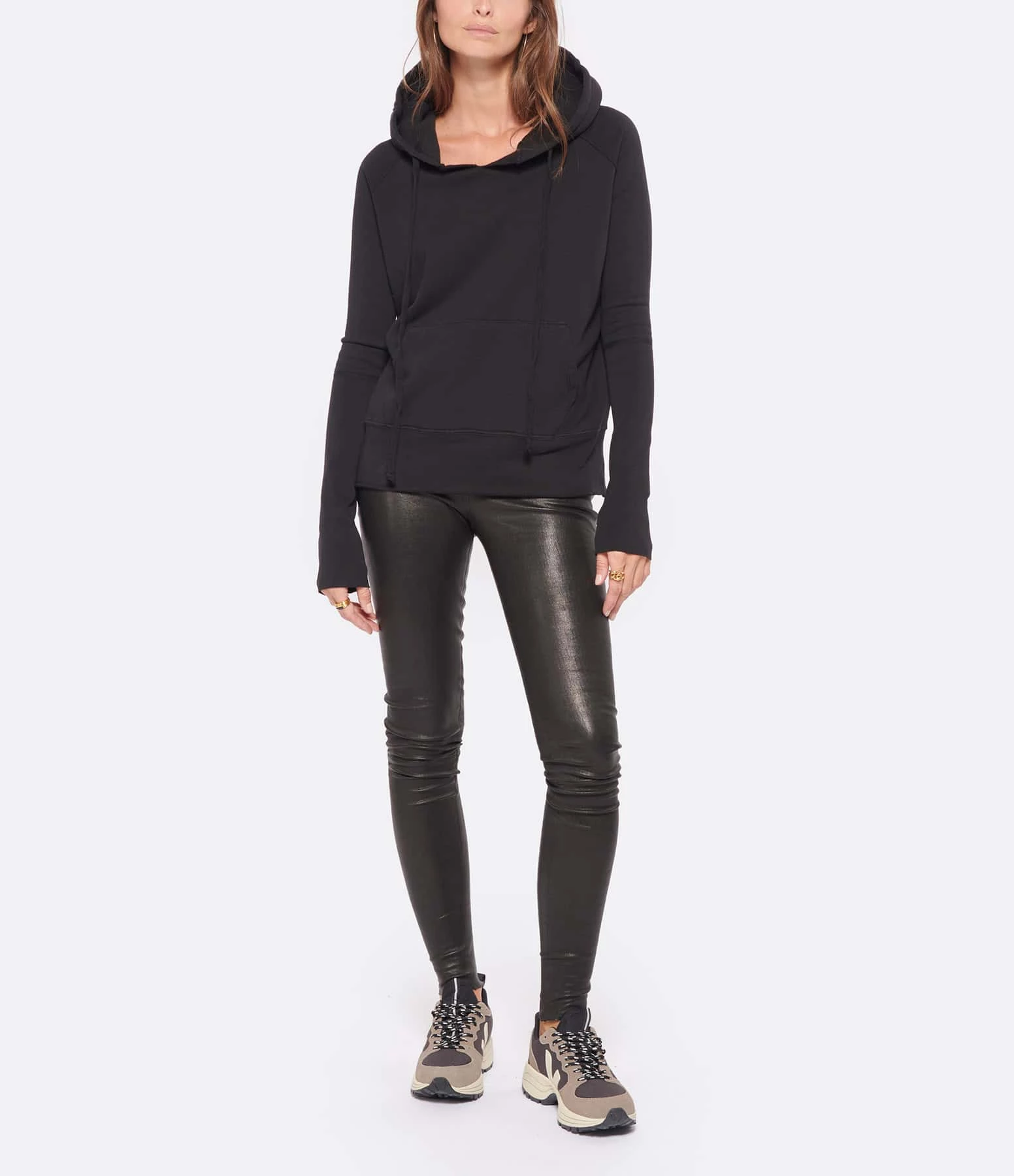 NILI LOTAN Sweatshirt Janie Coton Noir Délavé 4 NILI LOTAN Sweatshirt Janie Coton Noir Délavé – Image 4