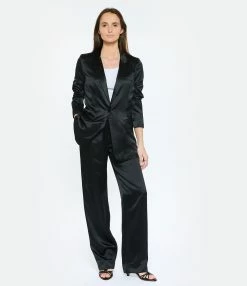 NILI LOTAN Veste Eveline Soie Noir -Majestic Filatures shop nilil look20230124 295