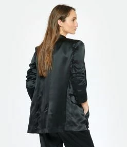 NILI LOTAN Veste Eveline Soie Noir -Majestic Filatures shop nilil look20230124 297