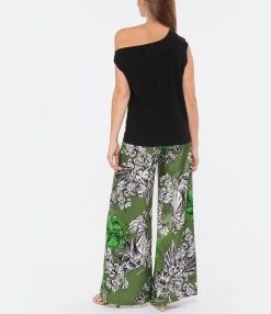 Norma Kamali Top Col Évasé Noir -Majestic Filatures shop norma look20220727 206