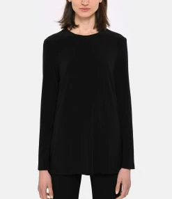 Norma Kamali Top Manches Longues Noir -Majestic Filatures shop norma look20230223 37