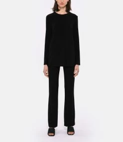 Norma Kamali Top Manches Longues Noir -Majestic Filatures shop norma look20230223 38