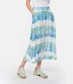 NOUS Jupe Alice Soie Rayures Bleu Aqua 8 NOUS Jupe Alice Soie Rayures Bleu Aqua -Majestic Filatures shop nouss look20230125 531