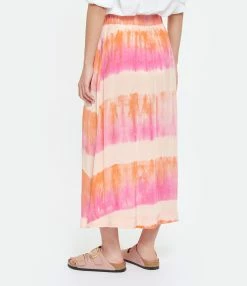 NOUS Jupe Alice Soie Rayures Papaye -Majestic Filatures shop nouss look20230228 200