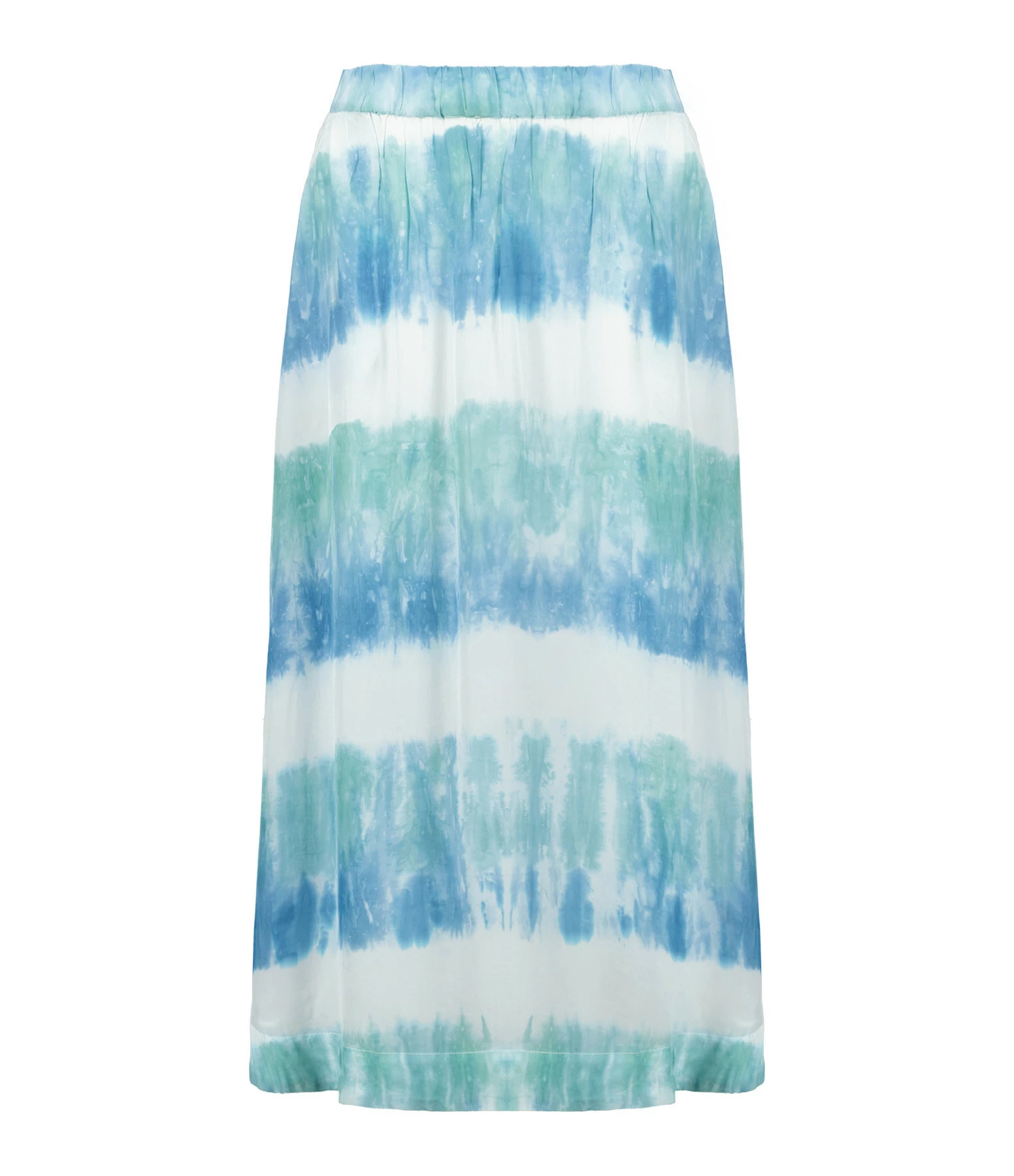 NOUS Jupe Alice Soie Rayures Bleu Aqua 1 NOUS Jupe Alice Soie Rayures Bleu Aqua