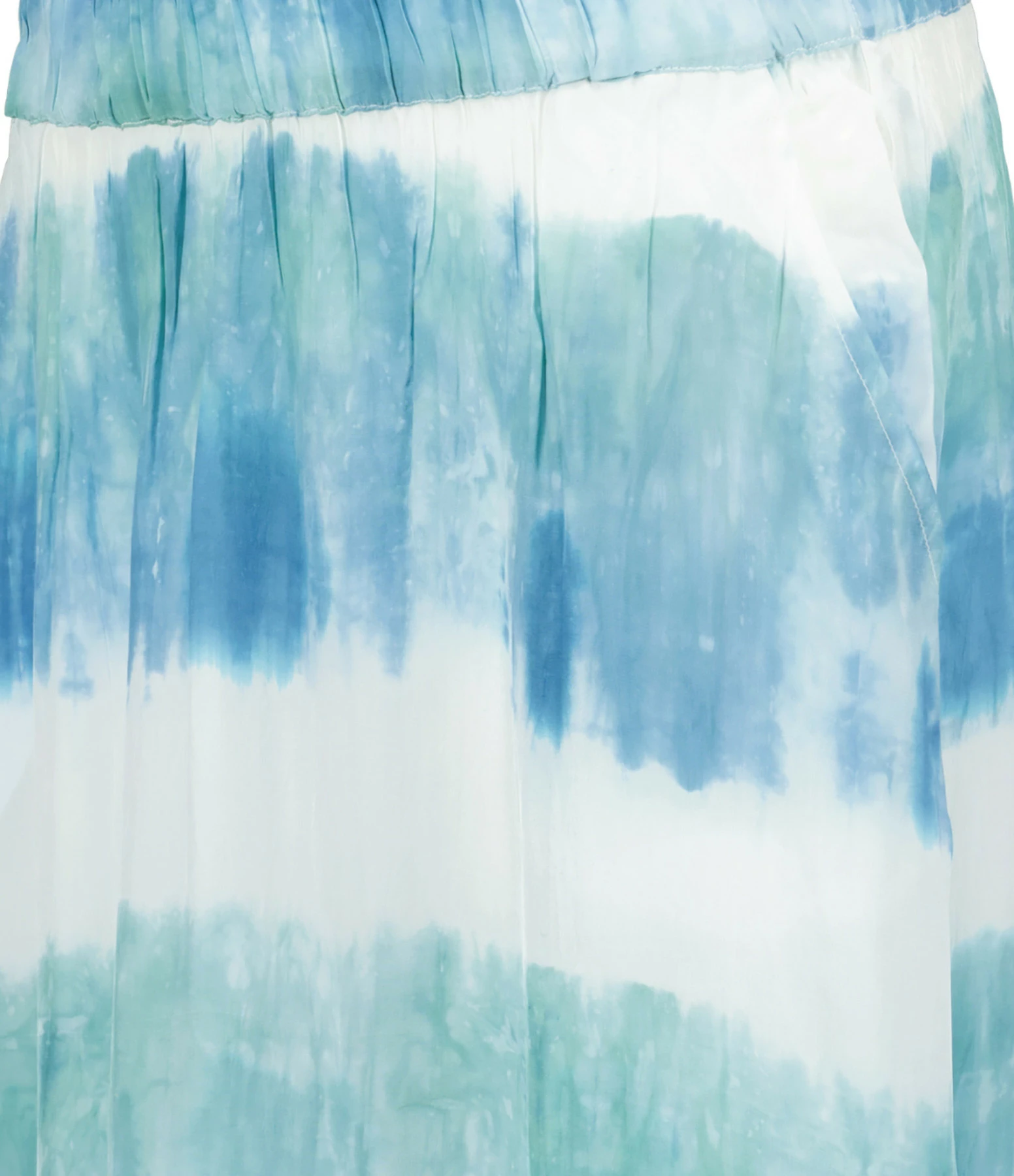 NOUS Jupe Alice Soie Rayures Bleu Aqua 2 NOUS Jupe Alice Soie Rayures Bleu Aqua – Image 2