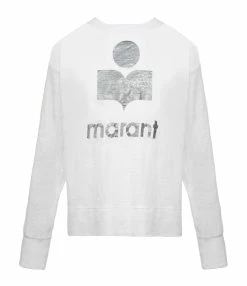 MARANT ÉTOILE Tee-shirt Klowia Lin Blanc Argenté