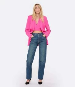 OUD Veste Elodie Stretch Uni Rose -Majestic Filatures shop oudel look20230125 630