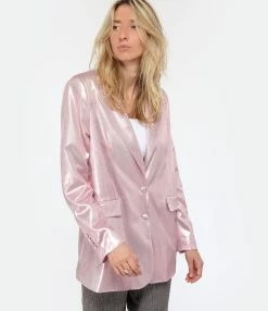 OUD Veste Sonia Metalic Rose -Majestic Filatures shop oudso look20230117 648