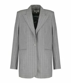 OUD Veste Blazer Sonia Laine Rayures Gris