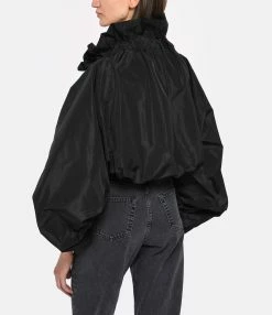 PATOU Blouse Manches Ballon Noir -Majestic Filatures shop patou look20230223 131