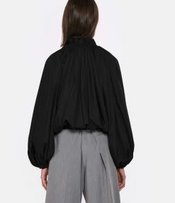 PATOU Blouson Bomber Couture Coton Noir -Majestic Filatures shop patou look20230223 17