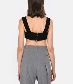 PATOU Top Corsage Coton Noir -Majestic Filatures shop patou look20230223 8