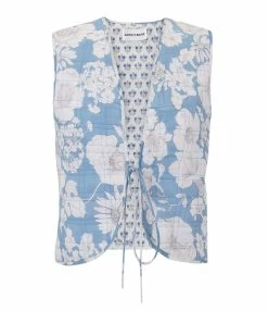 ANTIK BATIK Gilet Peony Bleu