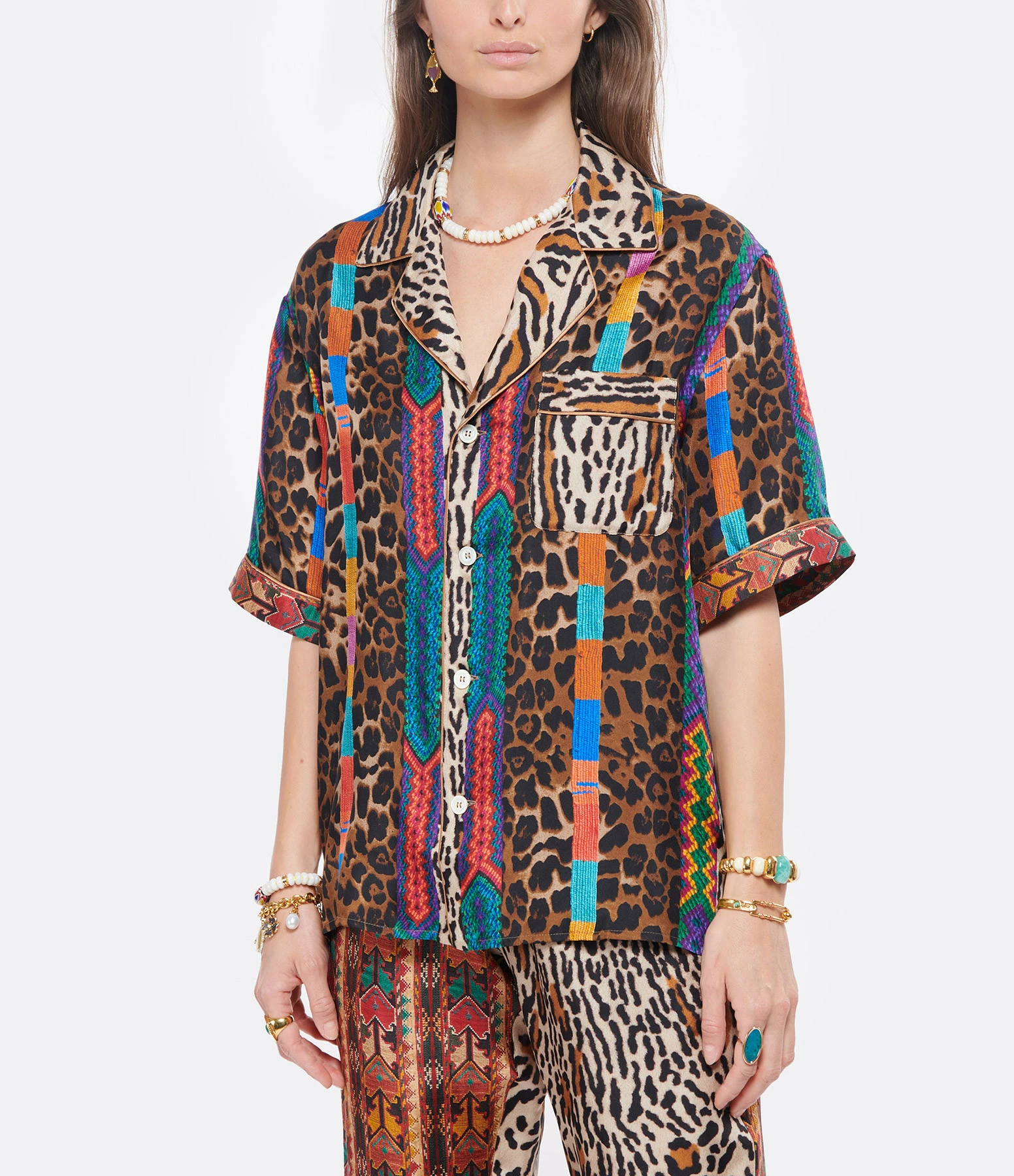 PIERRE-LOUIS MASCIA Chemise Aloe Soie Imprimé Léopard 3 PIERRE-LOUIS MASCIA Chemise Aloe Soie Imprimé Léopard – Image 3
