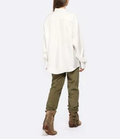 PIERRE-LOUIS MASCIA Chemise Aloe Soie GOTS Fleur Orange -Majestic Filatures shop plmas look20220824 420