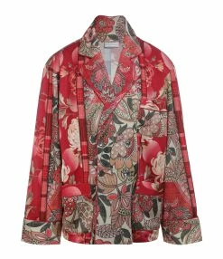 PIERRE-LOUIS MASCIA Veste Febo Soie Imprimé Rose