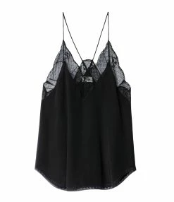 Zadig & Voltaire Top Caraco Christy Soie Noir