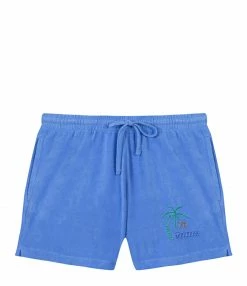 Maison Labiche Short Trousseau Mini Club Vacances Coton Bio Bleu