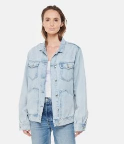 RAIINE Veste Fern Bleu Clair -Majestic Filatures shop raiin look20230131 370