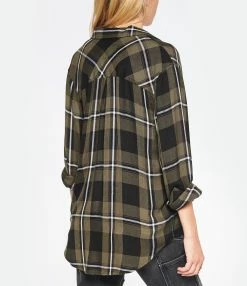 RAILS Chemise Hunter Black Olive Ivory -Majestic Filatures shop rails look20221027 382