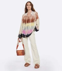 RAQUEL ALLEGRA Blouse Brigitte Multicolore -Majestic Filatures shop raque look20221222 185