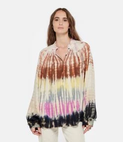 RAQUEL ALLEGRA Blouse Brigitte Multicolore -Majestic Filatures shop raque look20221222 191