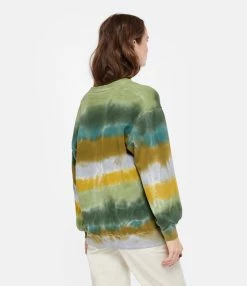 RAQUEL ALLEGRA Cardigan Jackie Rayures Vert -Majestic Filatures shop raque look20221222 248