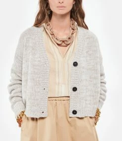 ROBERTO COLLINA Gilet Cachemire Beige -Majestic Filatures shop rcoll look20210816 292