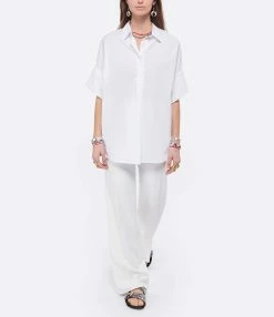 ROBERTO COLLINA Blouse Coton Blanc -Majestic Filatures shop rcoll look20220118 275