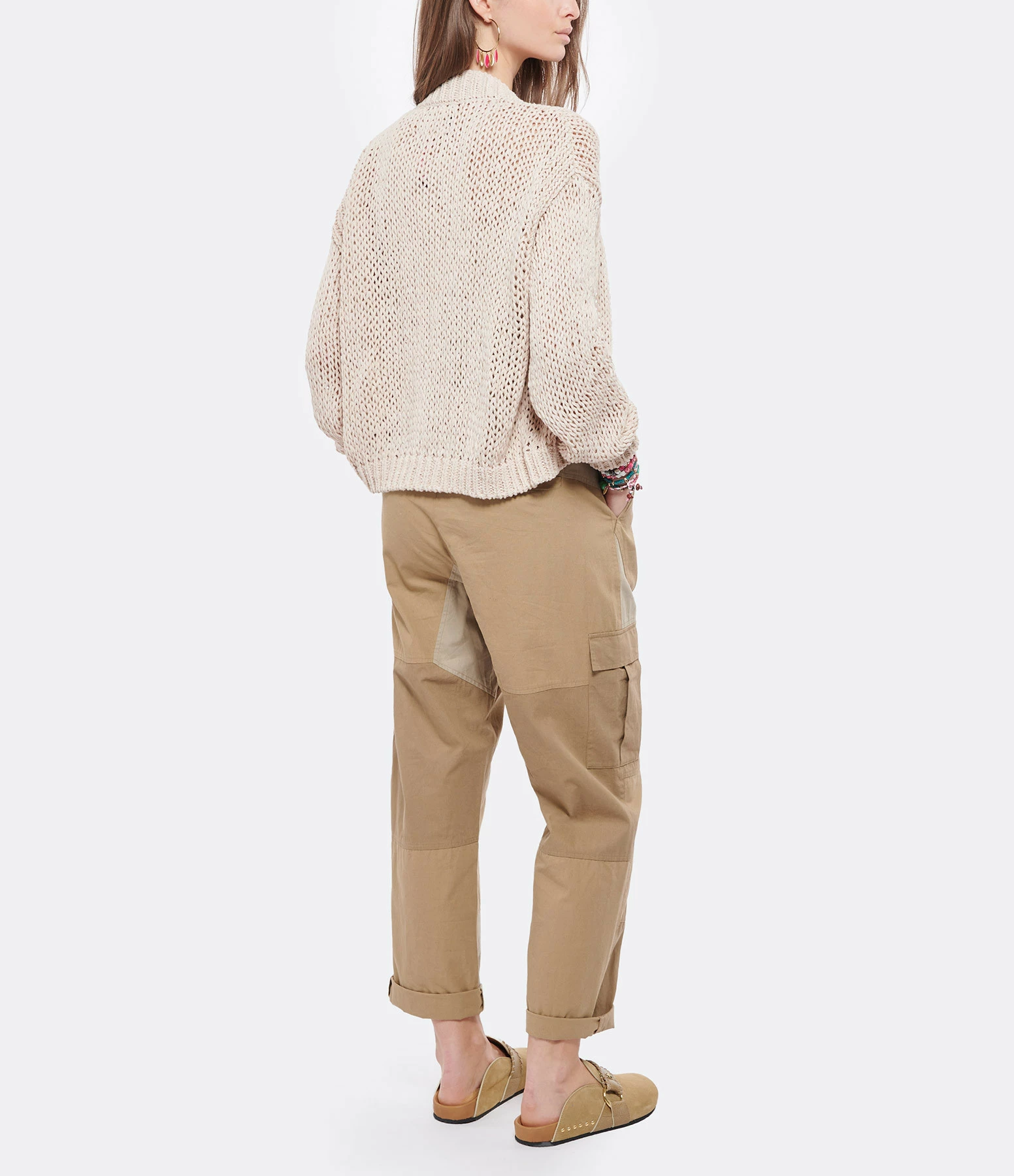 ROBERTO COLLINA Gilet Coton Beige 5 ROBERTO COLLINA Gilet Coton Beige – Image 5