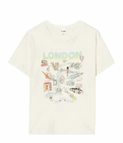 RE/DONE Tee-shirt London Coton Blanc Vintage