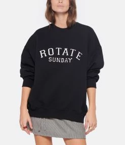 ROTATE Sweatshirt Classic Logo Coton Noir, Capsule Sunday -Majestic Filatures shop rotat look20221102 165