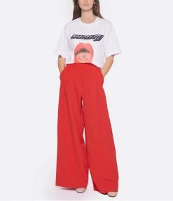 ROTATE Tee-shirt Lips Coton Blanc, Capsule Sunday 9 ROTATE Tee-shirt Lips Coton Blanc, Capsule Sunday -Majestic Filatures shop rotat look20221102 172