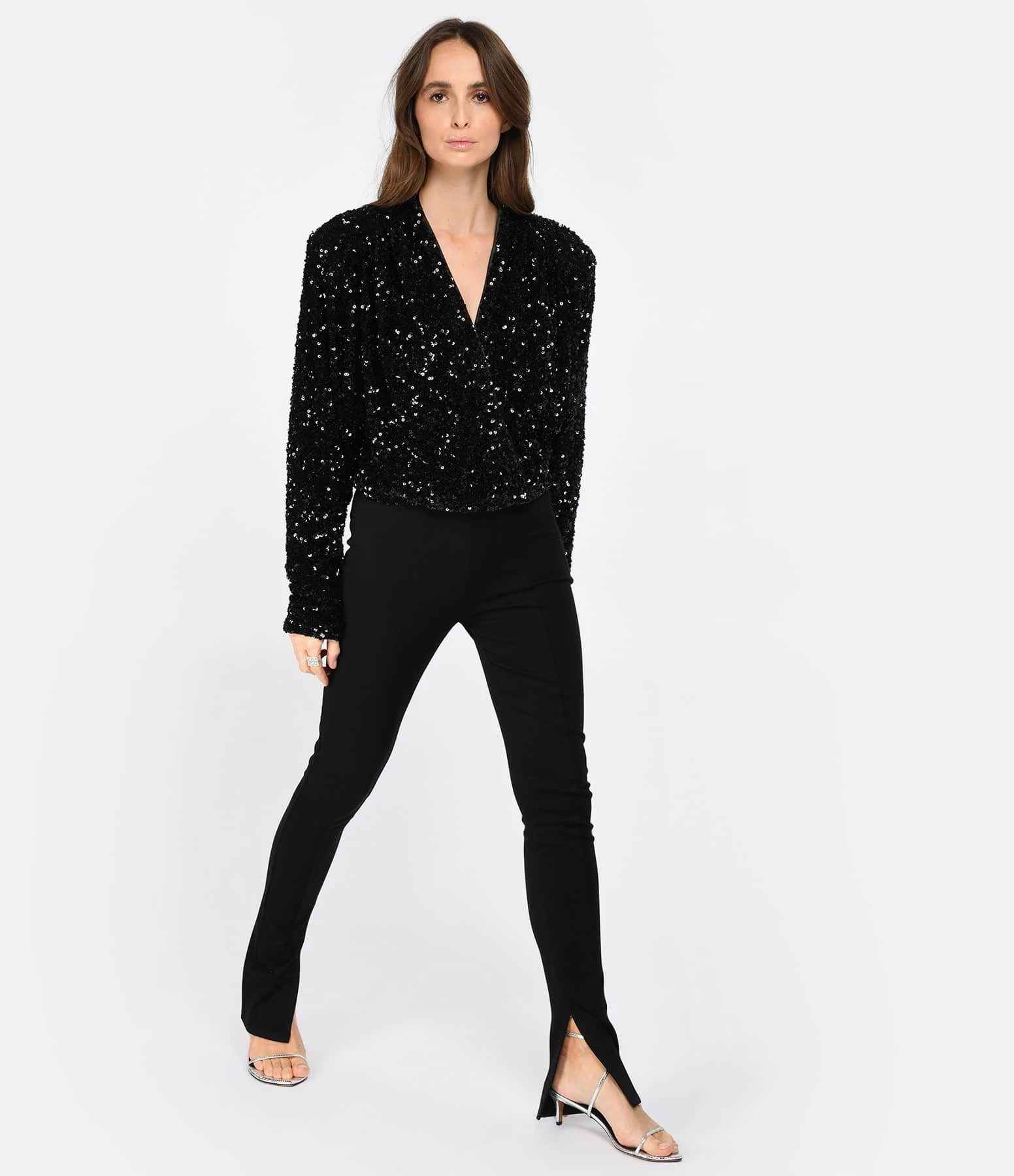 ROTATE Top Court Sequins Noir 5 ROTATE Top Court Sequins Noir – Image 5