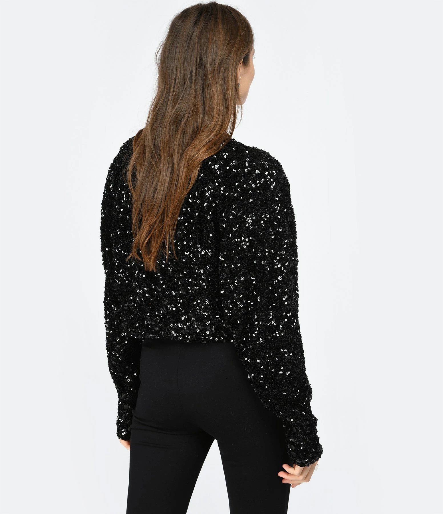 ROTATE Top Court Sequins Noir 4 ROTATE Top Court Sequins Noir – Image 4