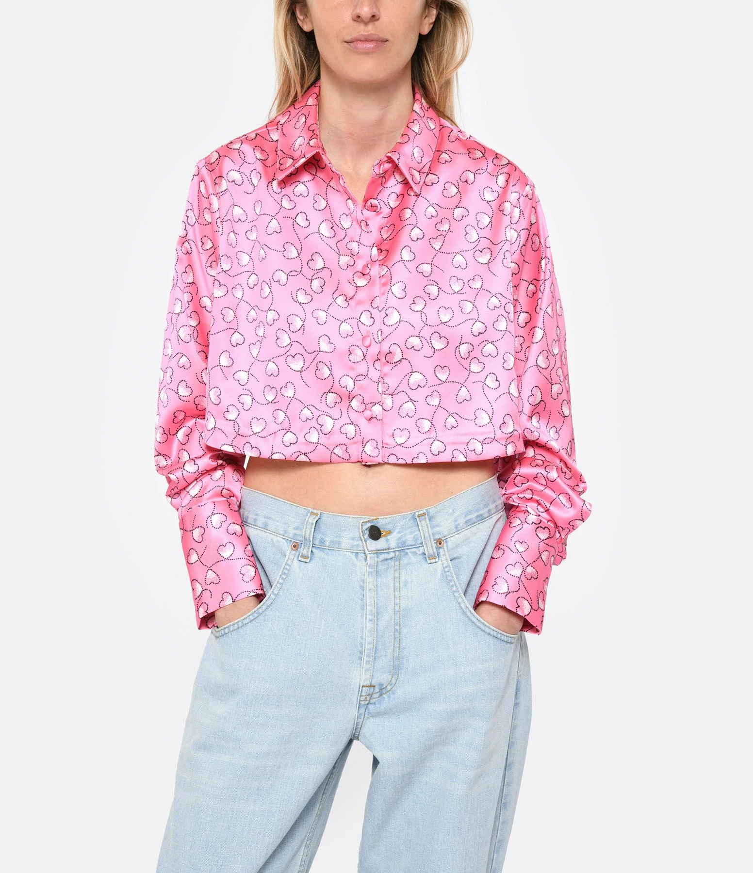 ROTATE Chemise Courte Rose 2 ROTATE Chemise Courte Rose – Image 2